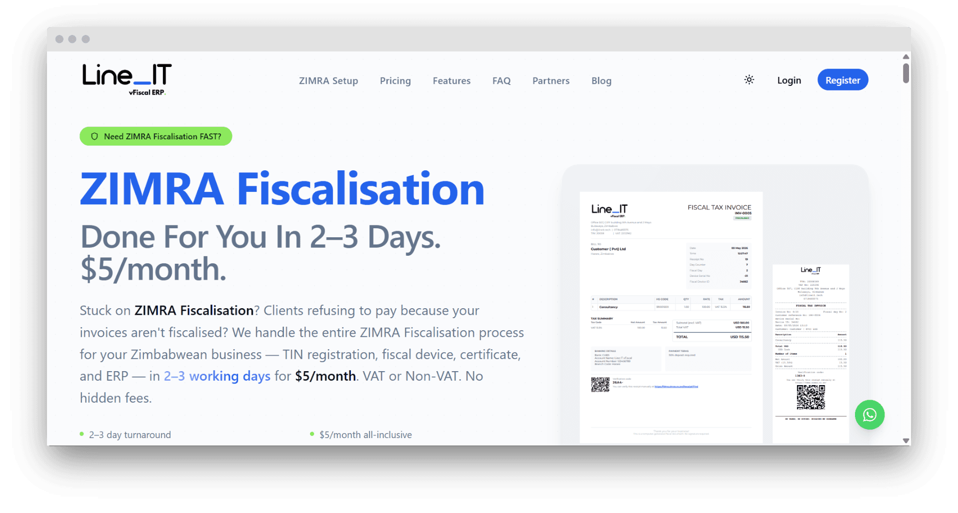 Line IT vFiscal ERP - All-in-one ERP system for Zimbabwean businesses