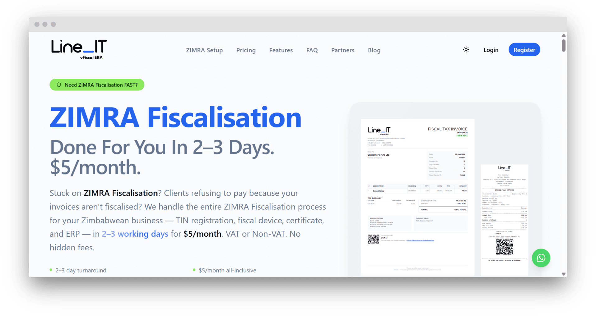 Line IT vFiscal ERP - All-in-one ERP system for Zimbabwean businesses